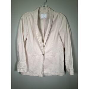 Old Navy‎ Linen Blazer Womens XS Light Pink One Button Classic Spring Old Money
